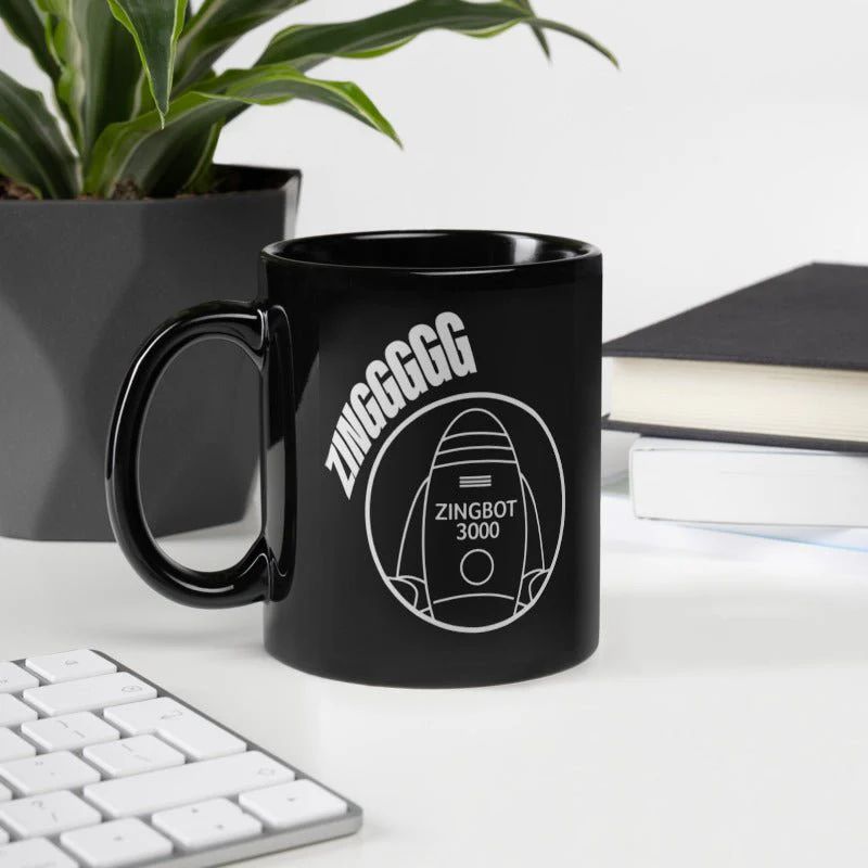 Big Brother Zingbot Black Mug - Image 4