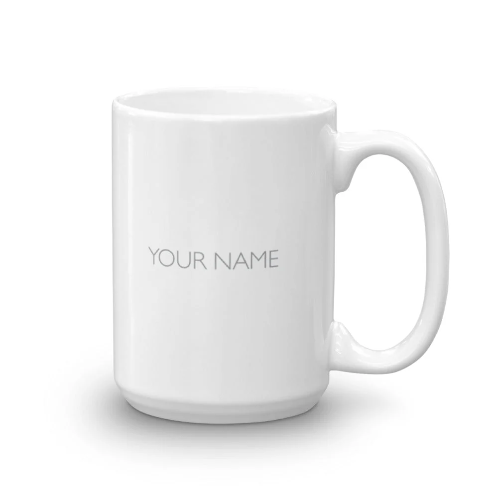 Billions Axe Capital Horizontal Logo Personalized 15 oz White Mug - Image 3