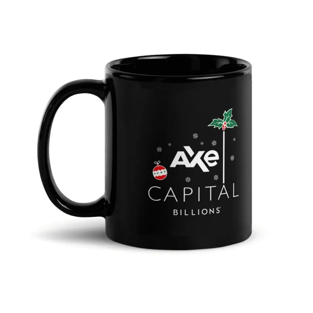 Billions Festive Axe Capital Stacked Logo 11 oz Black Mug