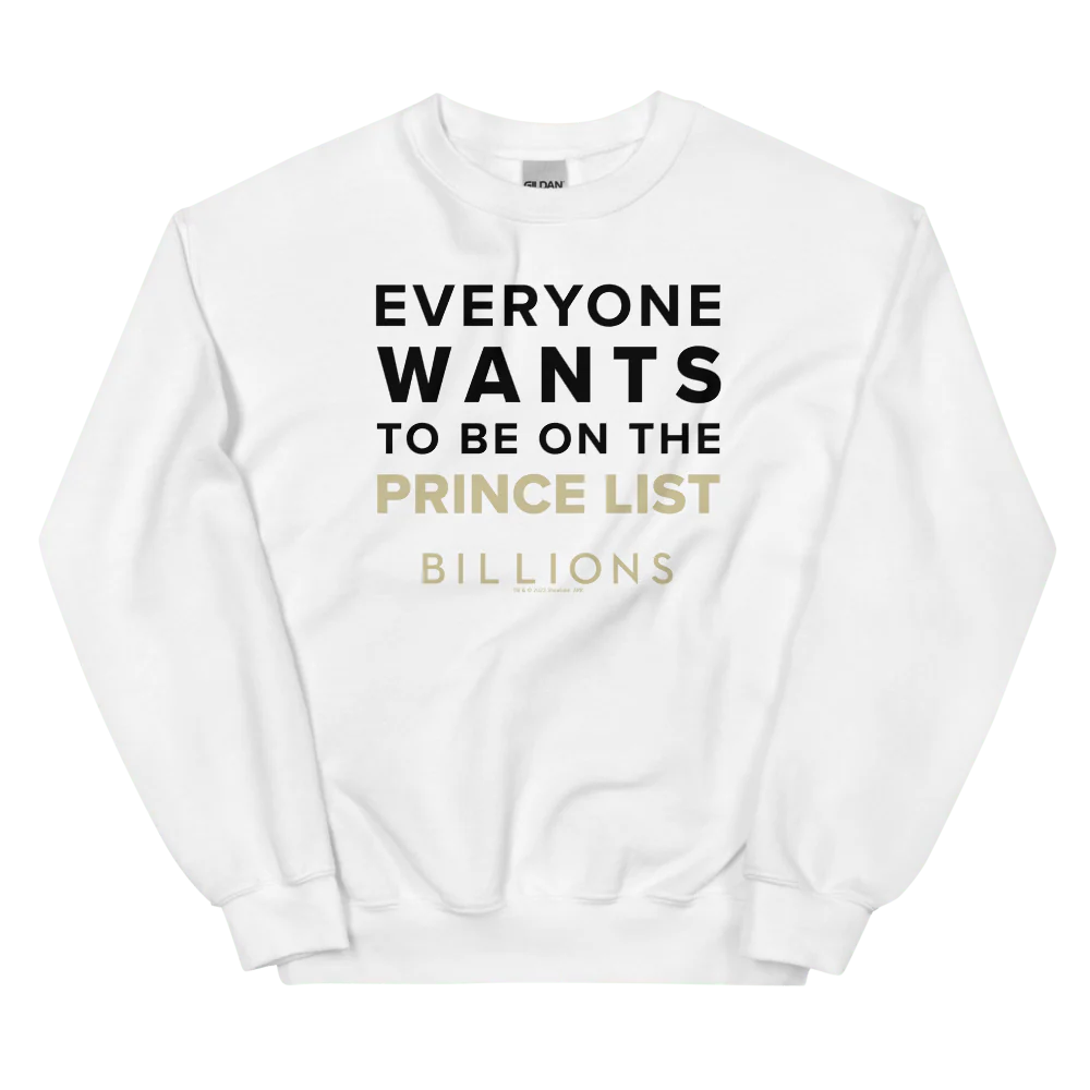 Billions Prince List Fleece Crewneck Sweatshirt - Image 2