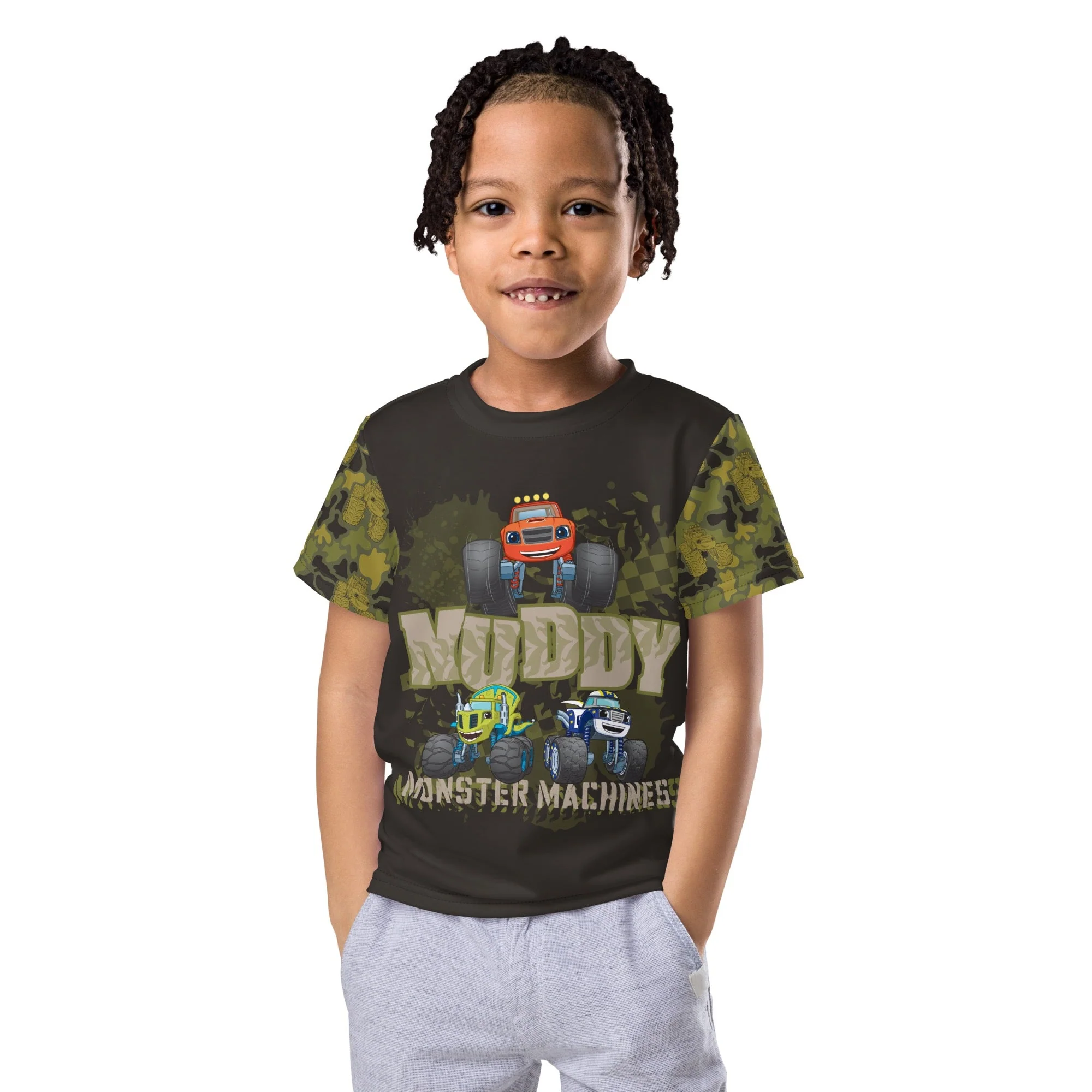 Blaze & The Monster Machines Muddy Monster Machine Kids T-Shirt - Image 4