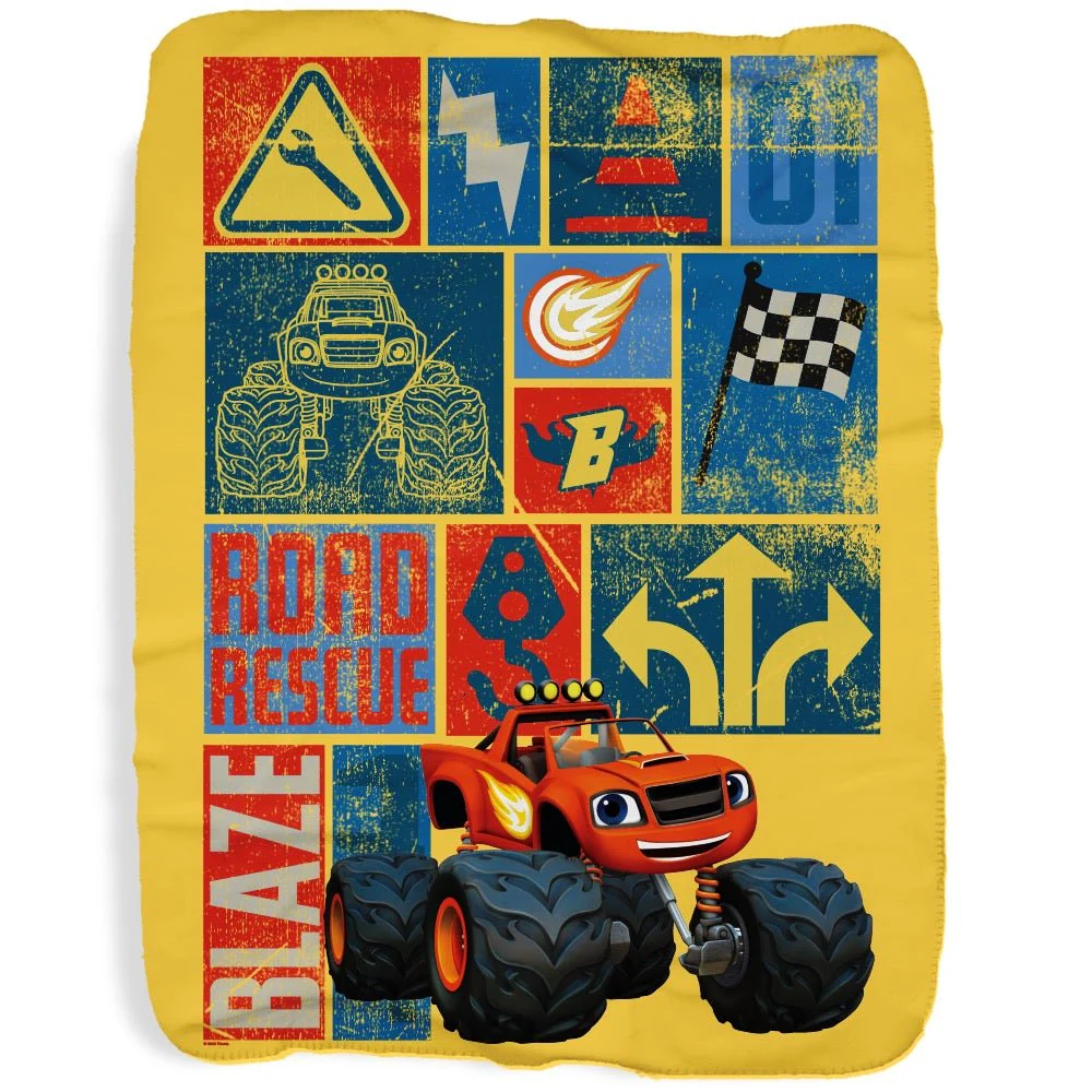 Blaze & The Monster Machines Road Rescue Sherpa Blanket - Image 5