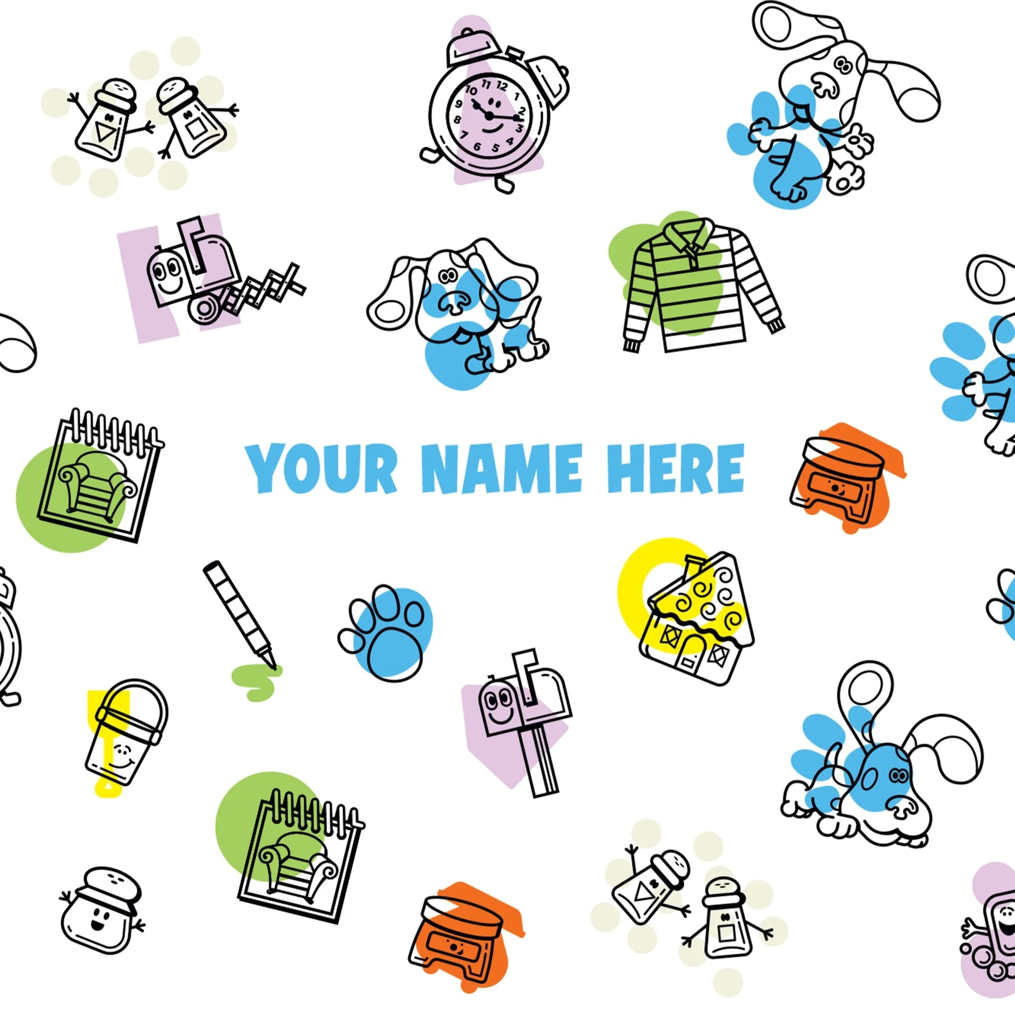 Blue's Clues Personalized 20 oz Screw Top Water Bottle with Straw - Image 2