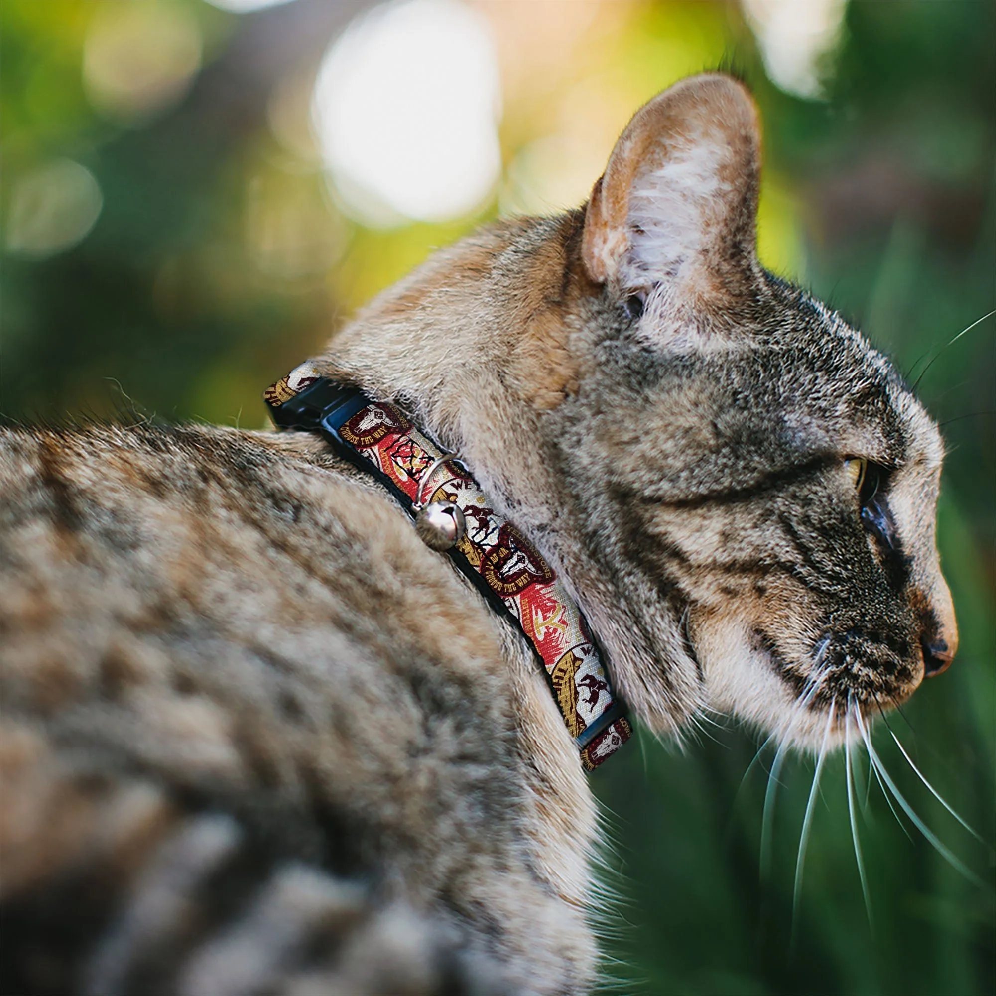 Yellowstone Patches Stacked Breakaway Cat Collar with Bell - Image 2