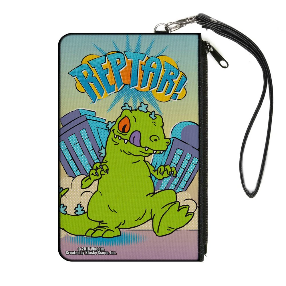 Rugrats Reptar Destruction Scene Small Canvas Zipper Wallet