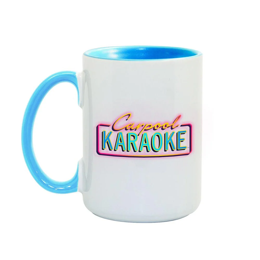 Carpool Karaoke Neon Logo Colored 15 oz Mug - Image 2