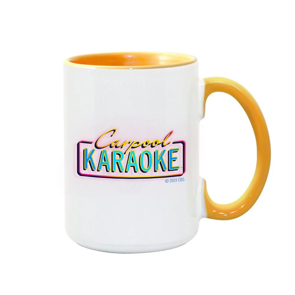 Carpool Karaoke Neon Logo Colored 15 oz Mug - Image 5