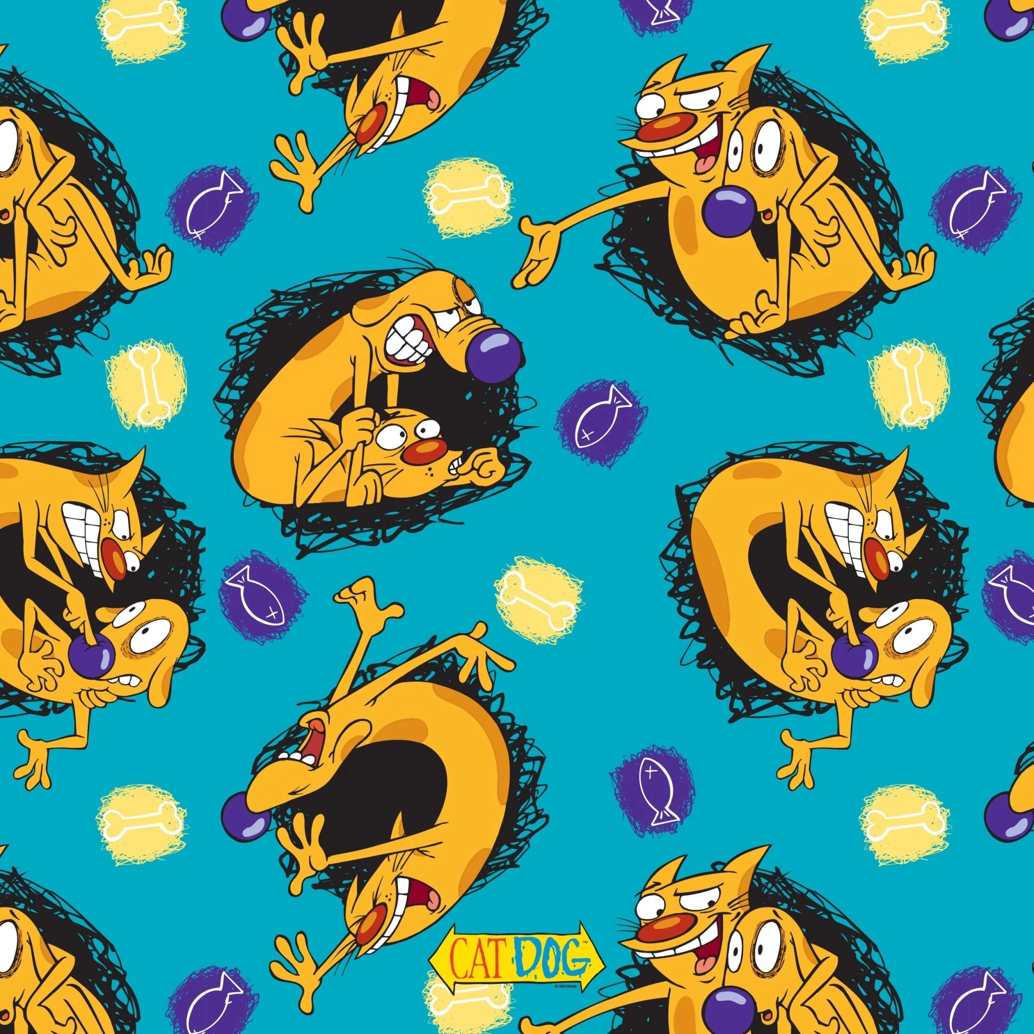 CatDog Best Friends Grey Sherpa Blanket - Image 2