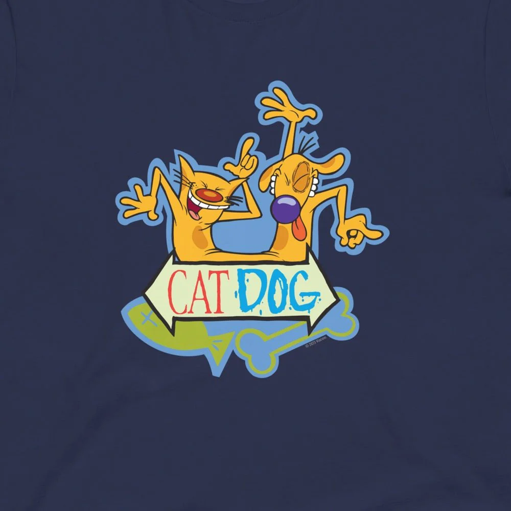CatDog Dance Adult Short Sleeve T-Shirt - Image 2
