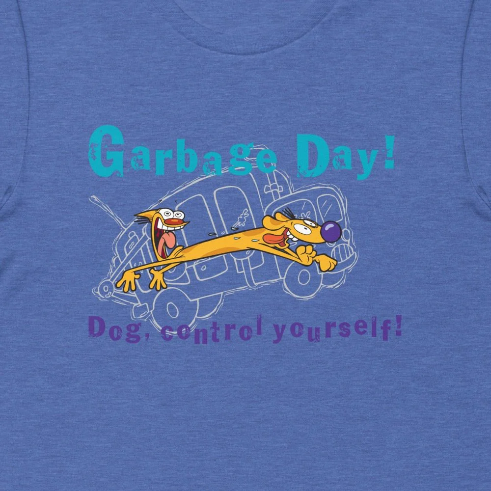 CatDog Garbage Day! Adult Short Sleeve T-Shirt - Image 2