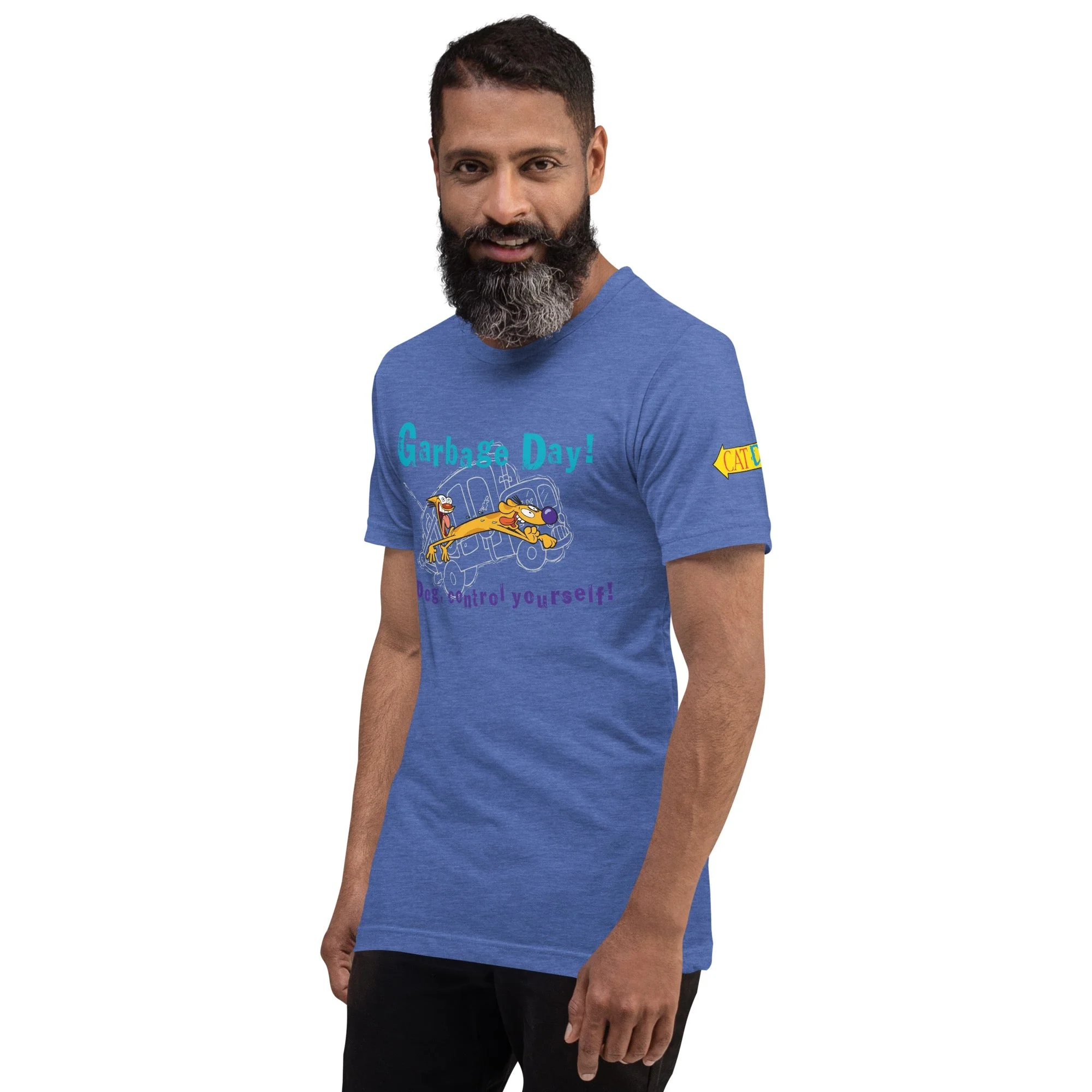 CatDog Garbage Day! Adult Short Sleeve T-Shirt - Image 3