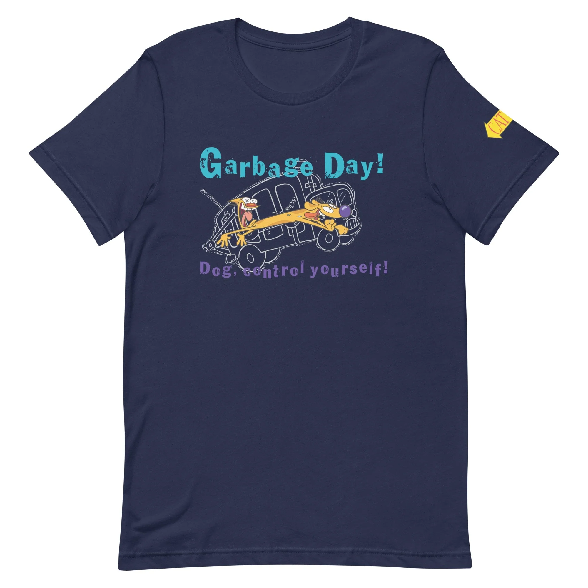 CatDog Garbage Day! Adult Short Sleeve T-Shirt - Image 6