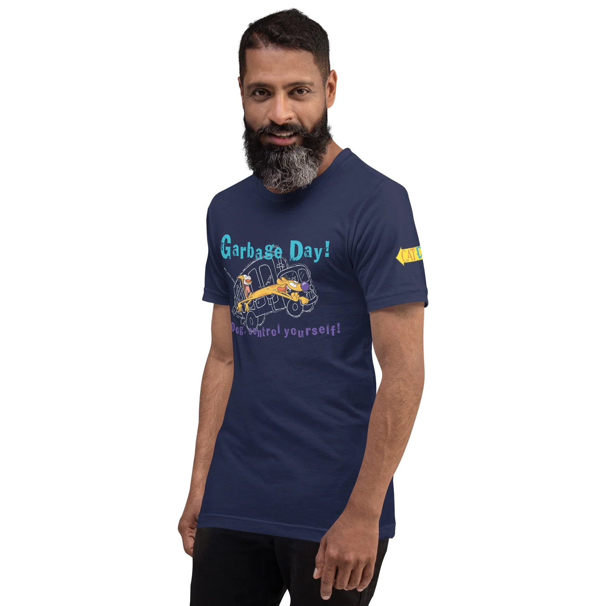 CatDog Garbage Day! Adult Short Sleeve T-Shirt - Image 7