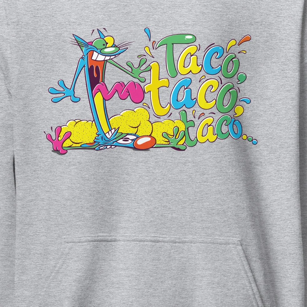 CatDog Taco Taco Taco Adult Hooded Sweatshirt - Image 2
