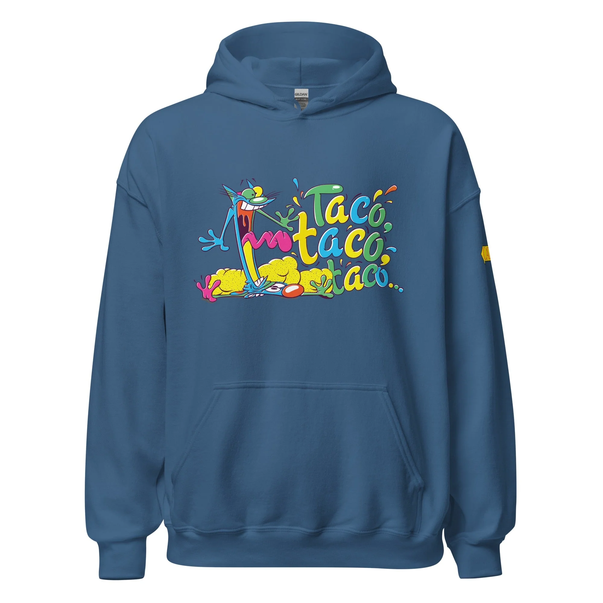 CatDog Taco Taco Taco Adult Hooded Sweatshirt - Image 6