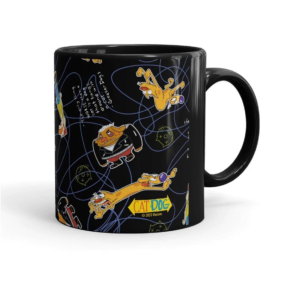 CatDog The Only Thing Worse Black Mug - Image 4