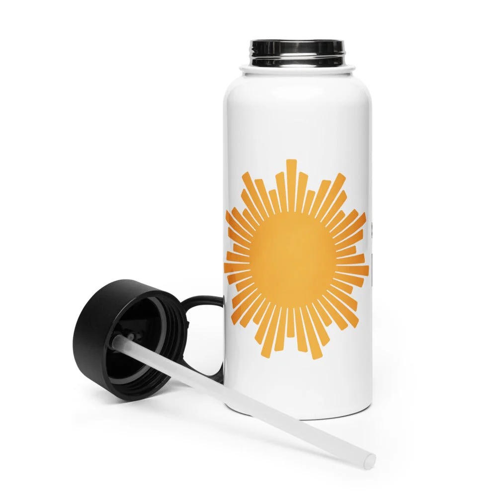 CBS Mornings Stainless Steel Water Bottle with a Straw Lid - Image 2