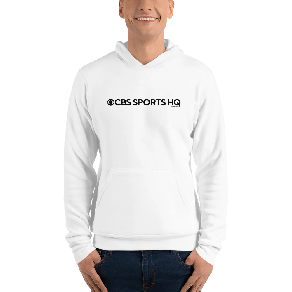CBS Sports HQ Logo Adult Fleece Hooded Sweatshirt - Image 3
