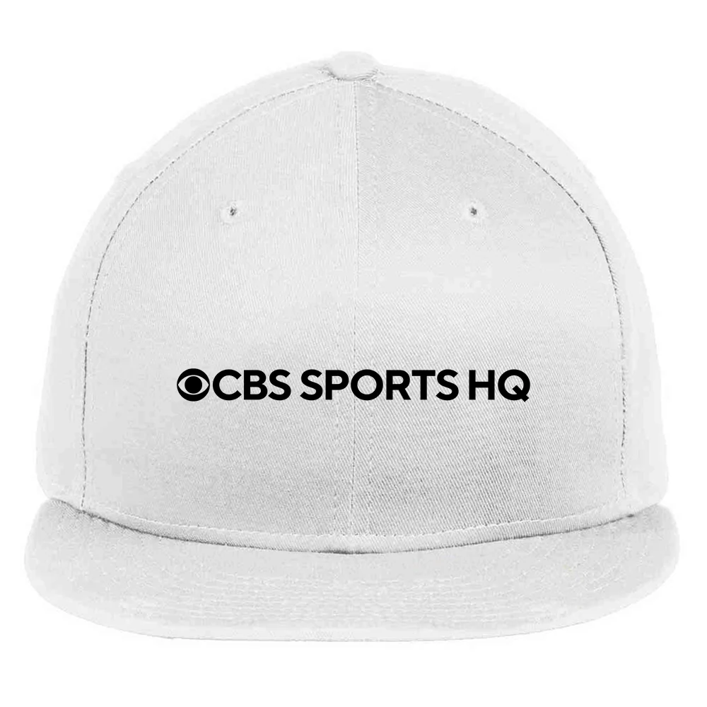 CBS Sports HQ Logo Embroidered Flat Bill Hat - Image 4