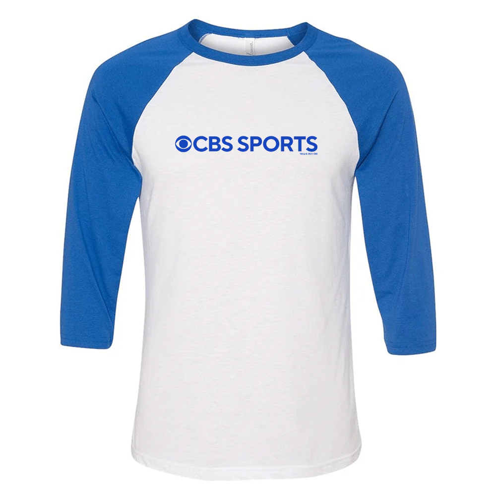 CBS Sports Logo 3/4 Sleeve Baseball T-Shirt - Image 3