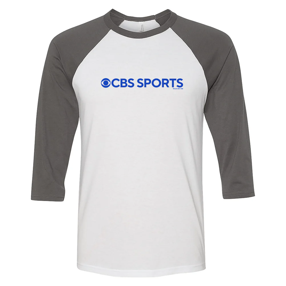 CBS Sports Logo 3/4 Sleeve Baseball T-Shirt - Image 5