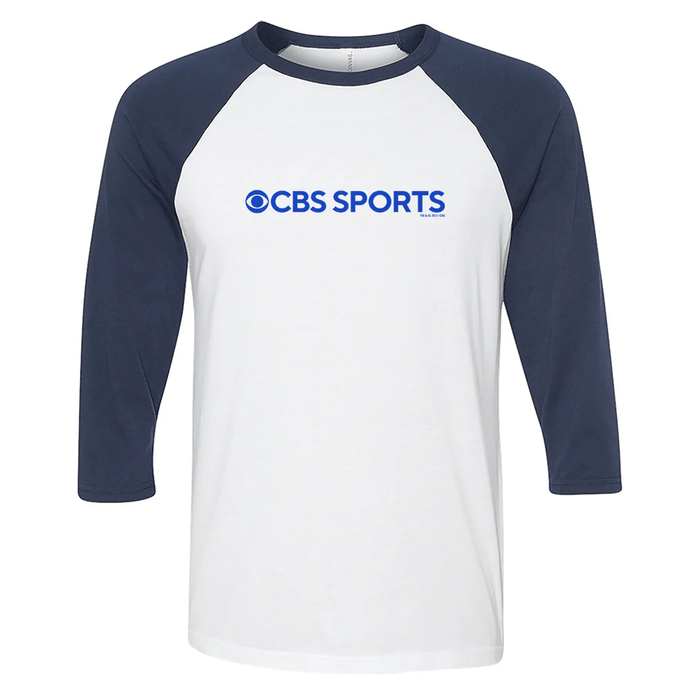 CBS Sports Logo 3/4 Sleeve Baseball T-Shirt - Image 6
