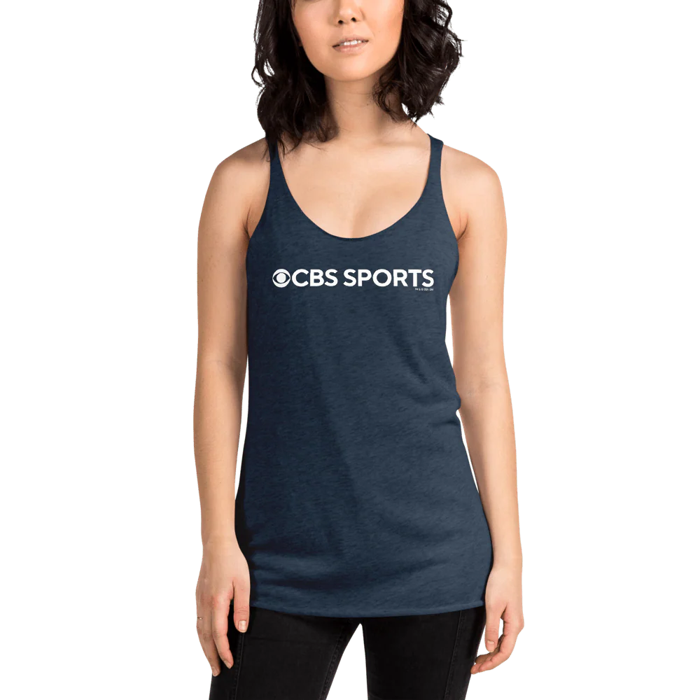 CBS Sports Logo Women's Tri-Blend Racerback Tank Top - Image 3