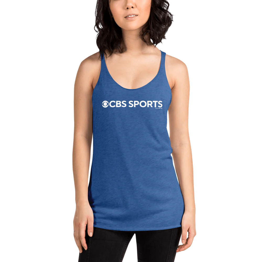 CBS Sports Logo Women's Tri-Blend Racerback Tank Top - Image 4