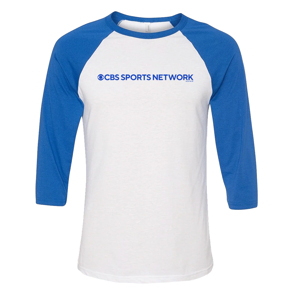 CBS Sports Network Logo 3/4 Sleeve Baseball T-Shirt - Image 4