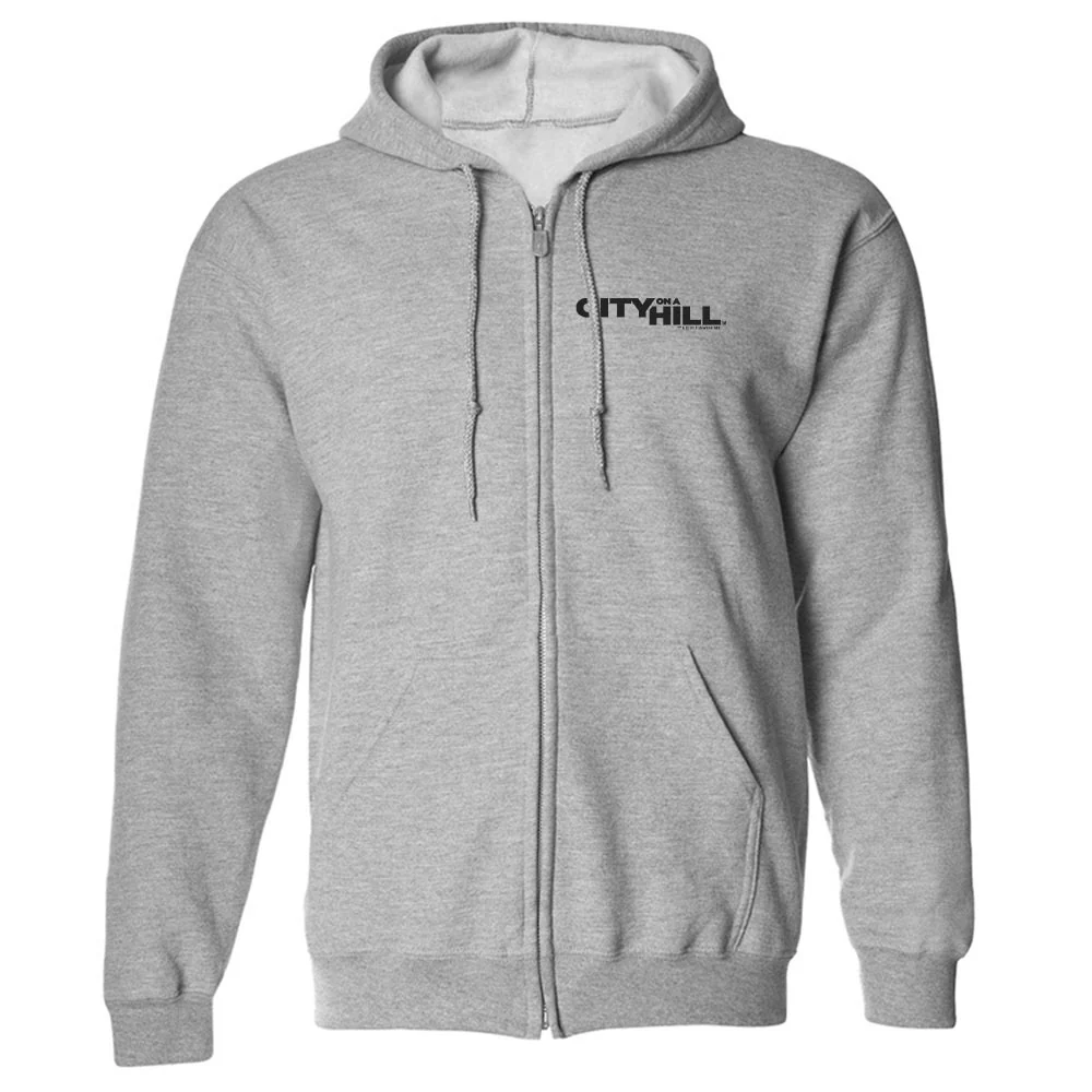 City on a Hill Logo Fleece Zip-Up Hooded Sweatshirt - Image 2