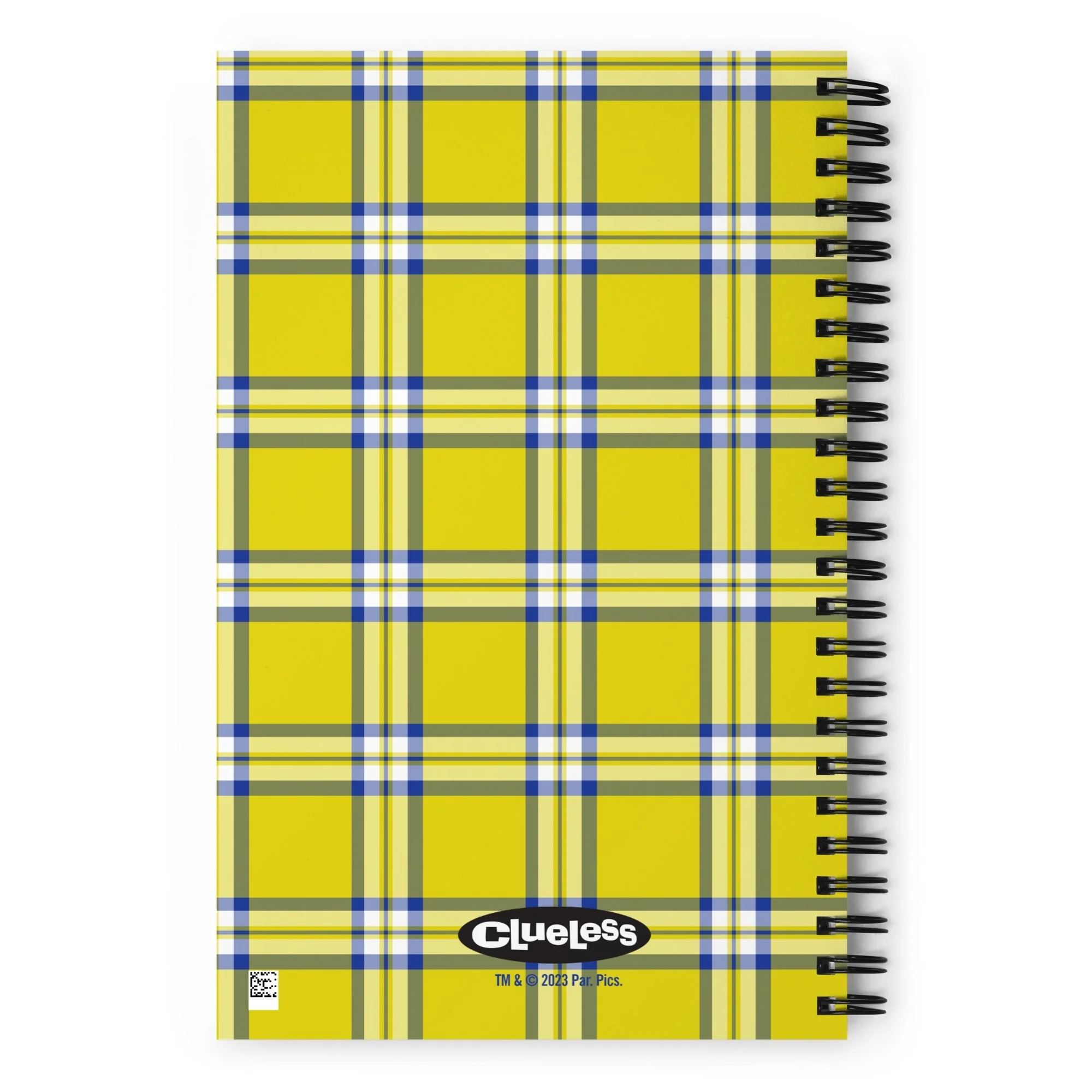 Clueless Yellow Plaid Spiral Notebook - Image 2