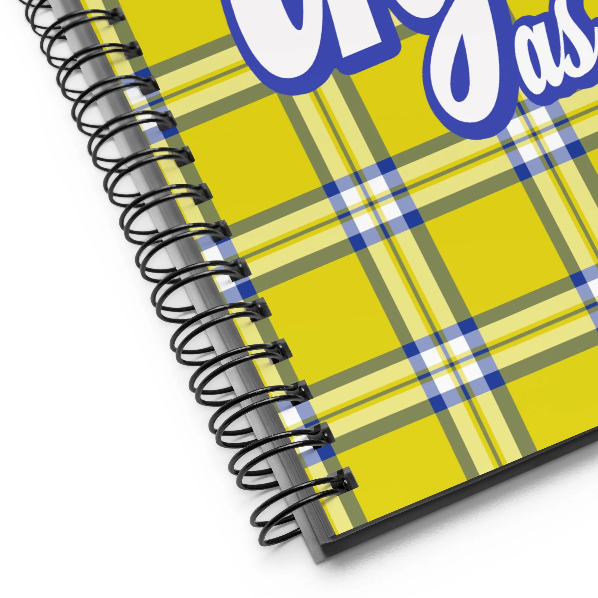 Clueless Yellow Plaid Spiral Notebook - Image 4