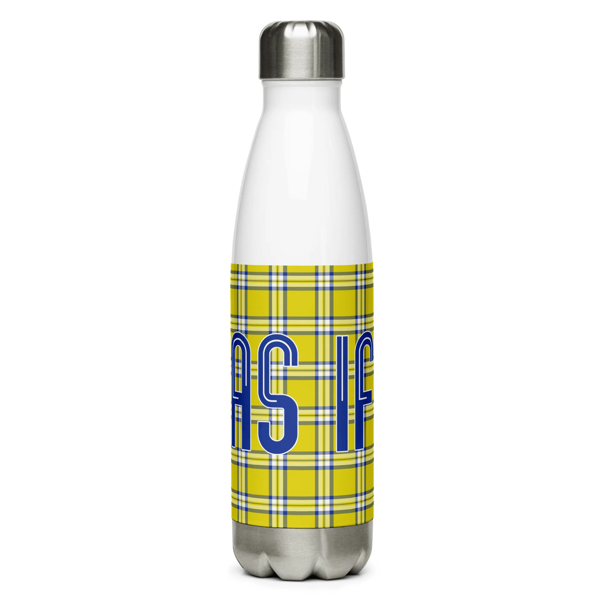 Clueless Yellow Plaid Stainless Steel Water Bottle