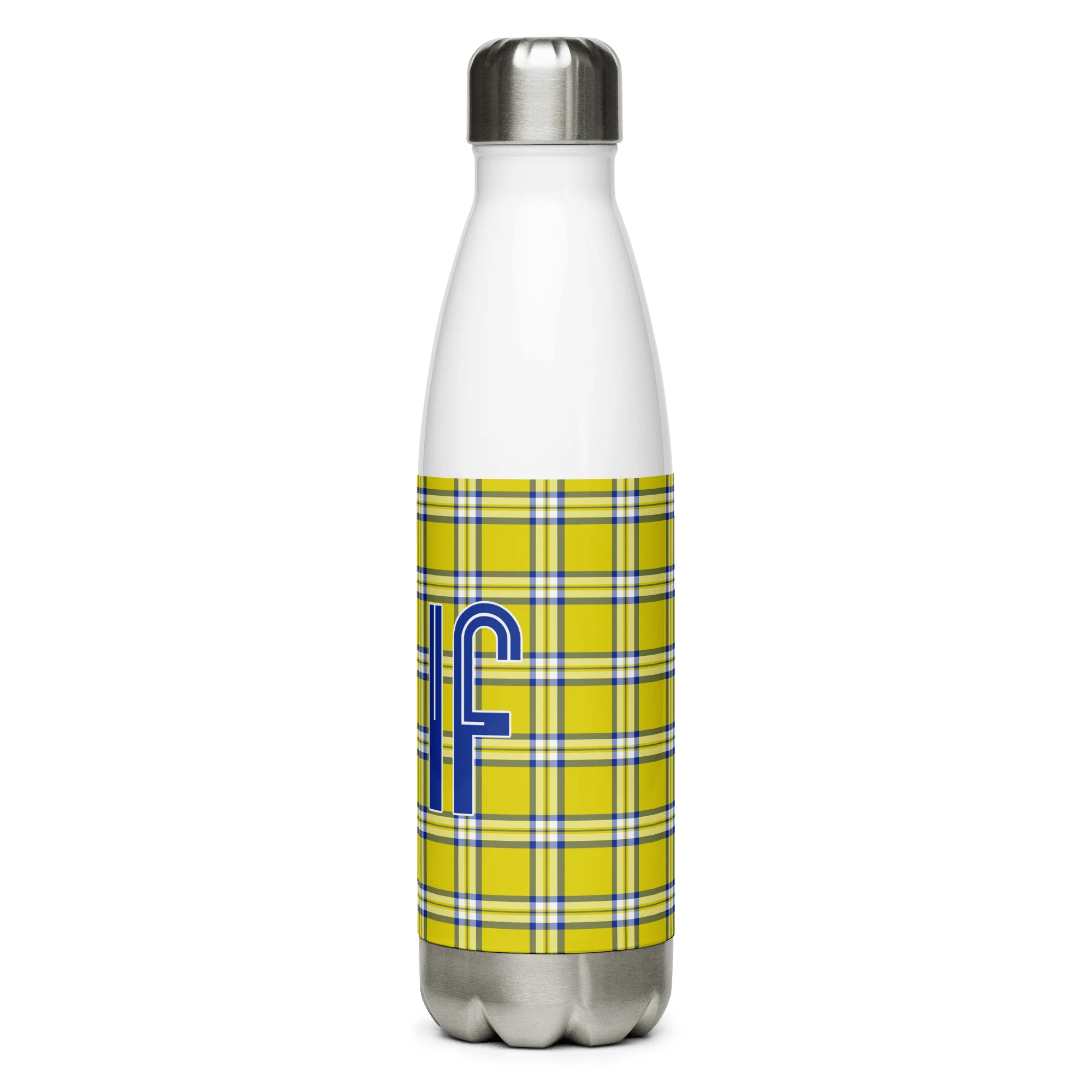 Clueless Yellow Plaid Stainless Steel Water Bottle - Image 3