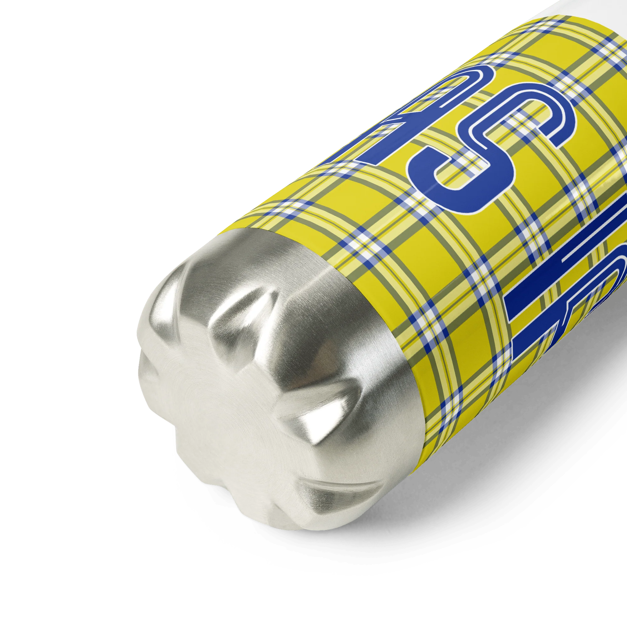 Clueless Yellow Plaid Stainless Steel Water Bottle - Image 4