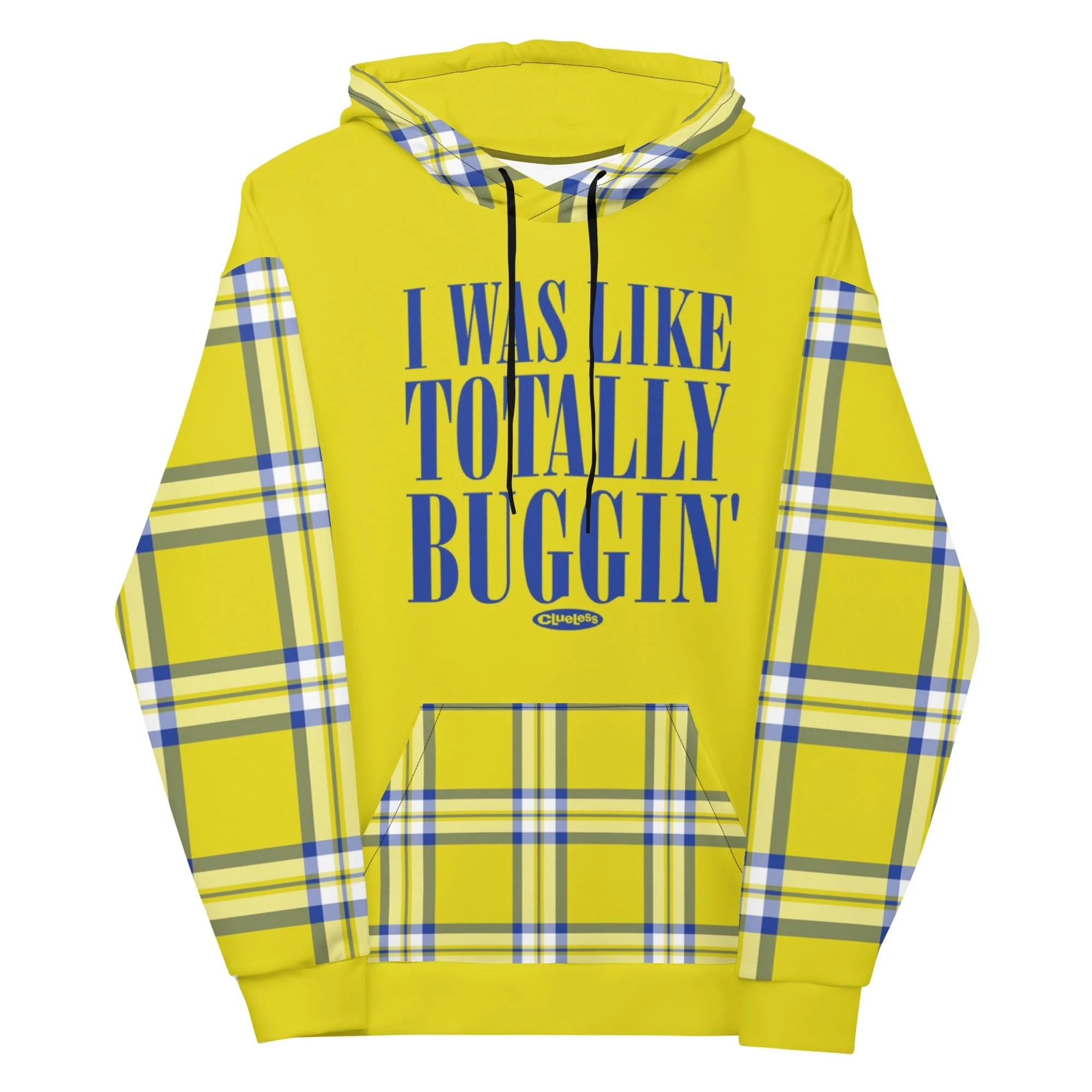 Clueless Yellow Plaid Unisex Hooded Sweatshirt