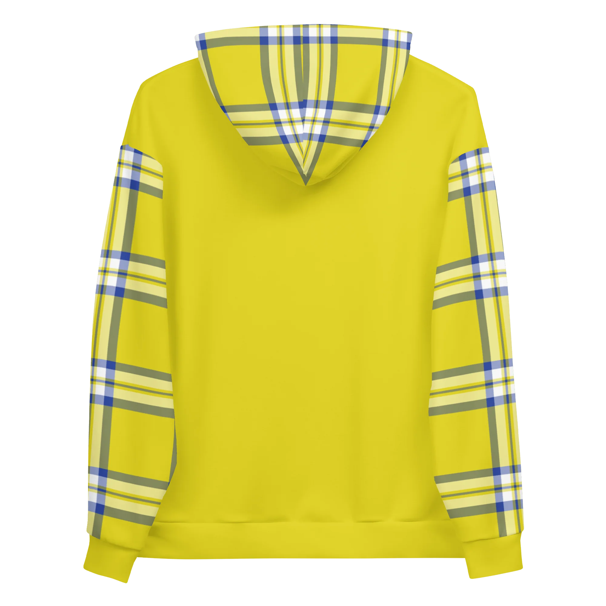 Clueless Yellow Plaid Unisex Hooded Sweatshirt - Image 2