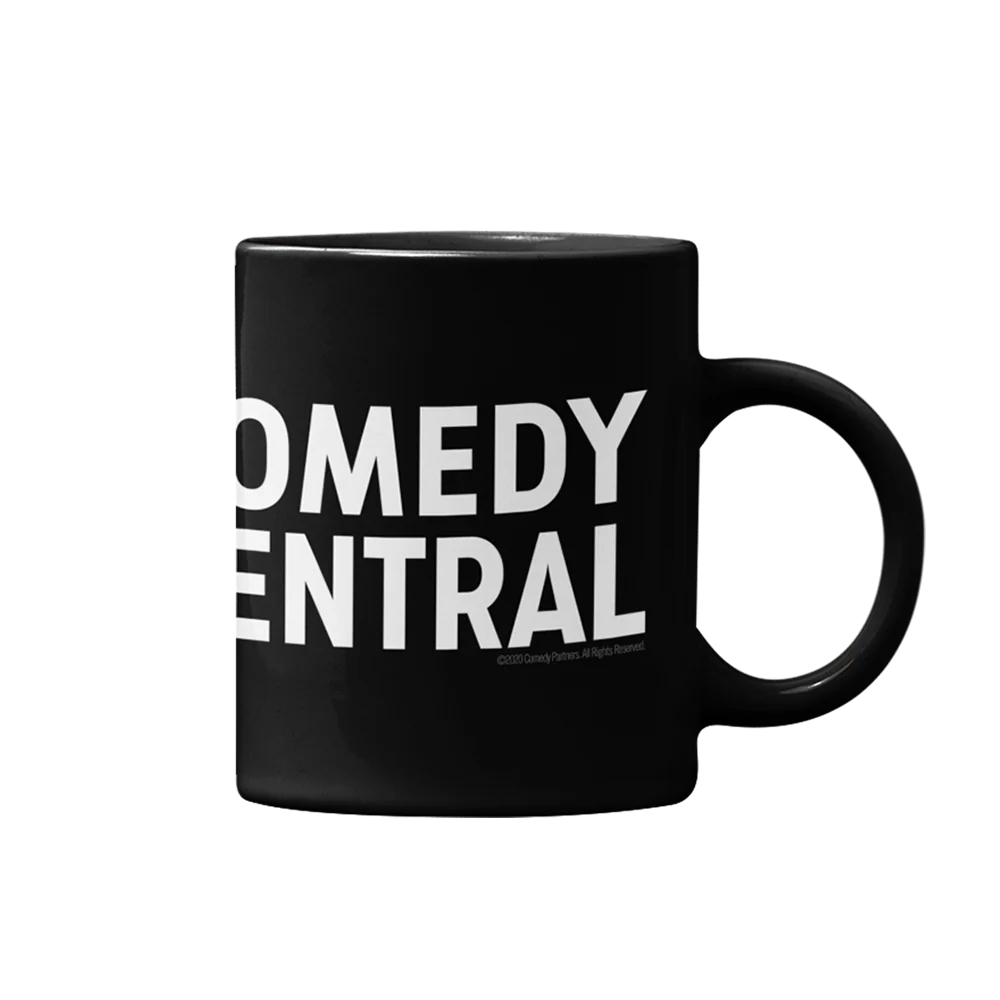 Comedy Central Logo Full Wrap Black Mug - Image 4