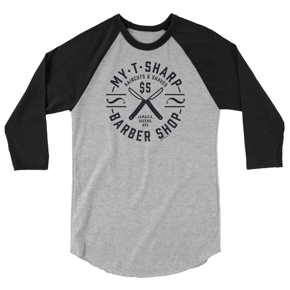 Coming To America My-T-Sharp Barber Shop Unisex 3/4 Sleeve Raglan Shirt