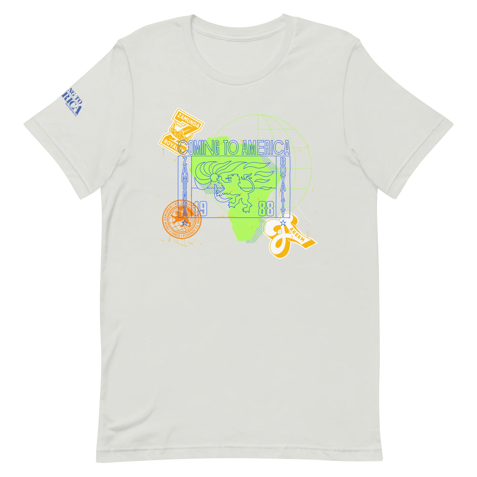 Coming To America Passport Stamp Adult Short Sleeve T-Shirt - Image 5
