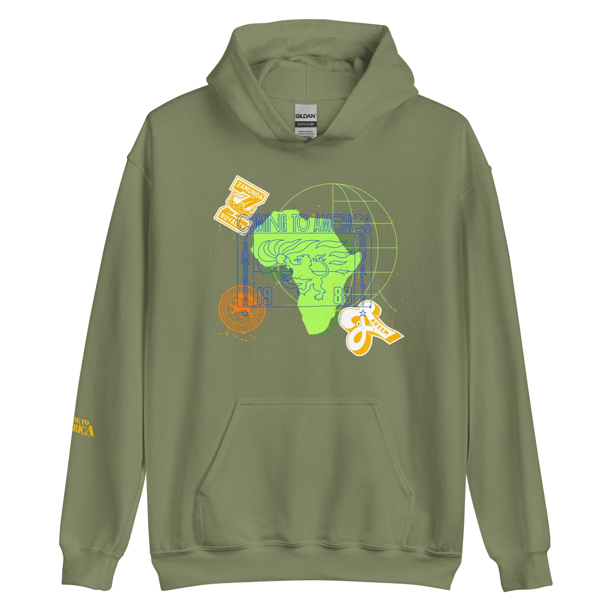 Coming To America Passport Stamp Hooded Sweatshirt - Image 2