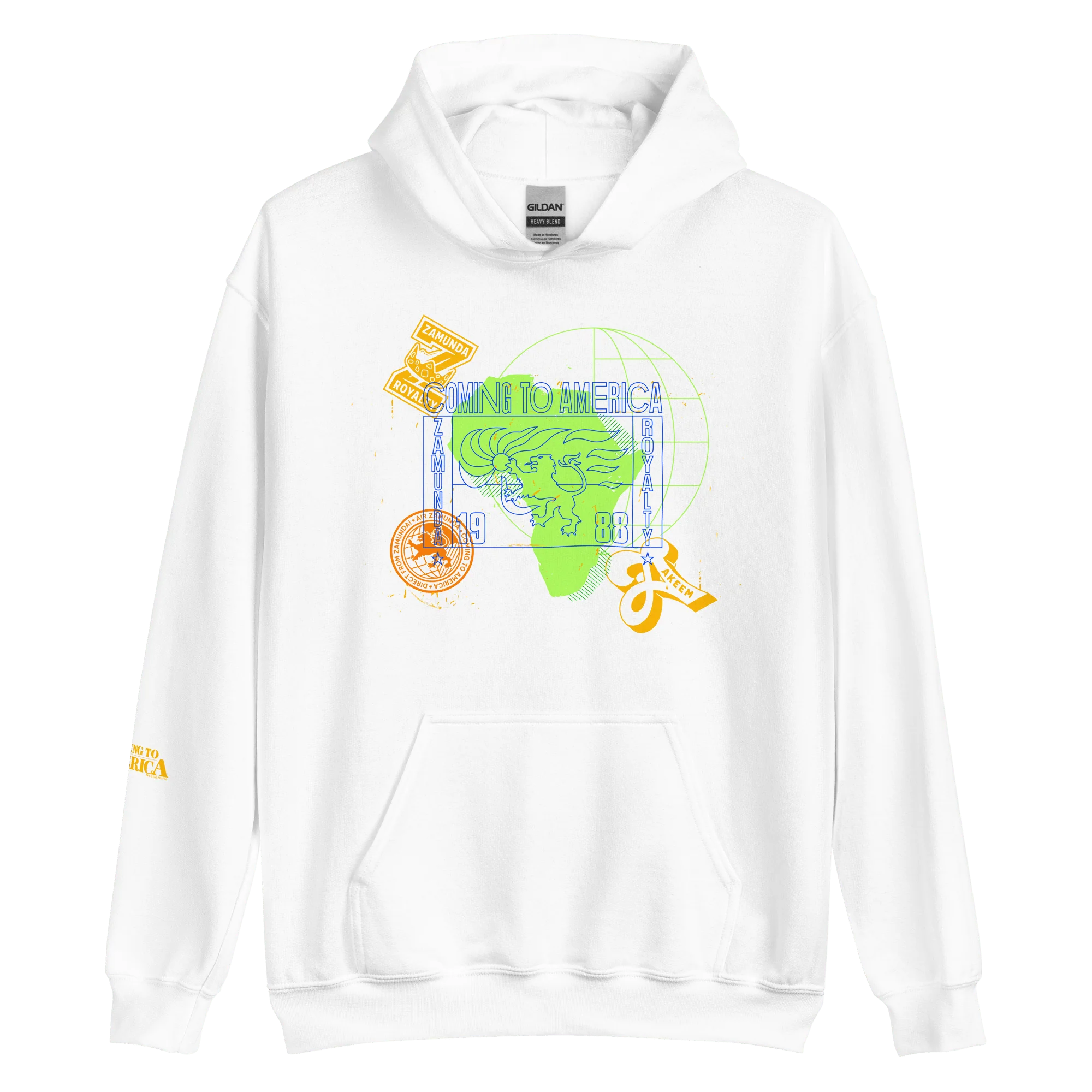 Coming To America Passport Stamp Hooded Sweatshirt - Image 6