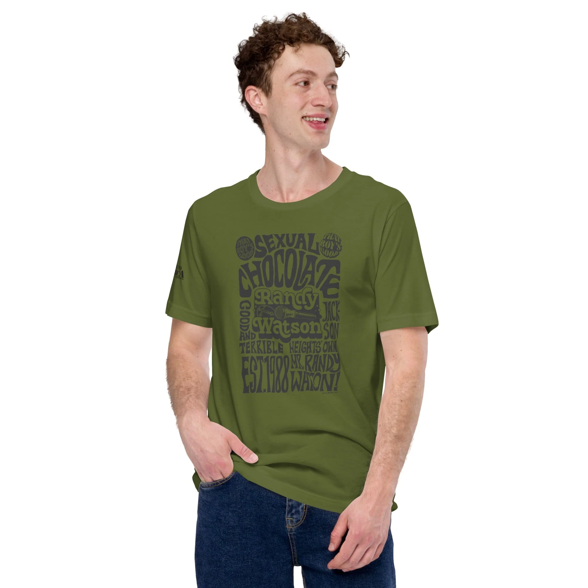 Coming To America Randy Watson Adult Short Sleeve T-Shirt - Image 4