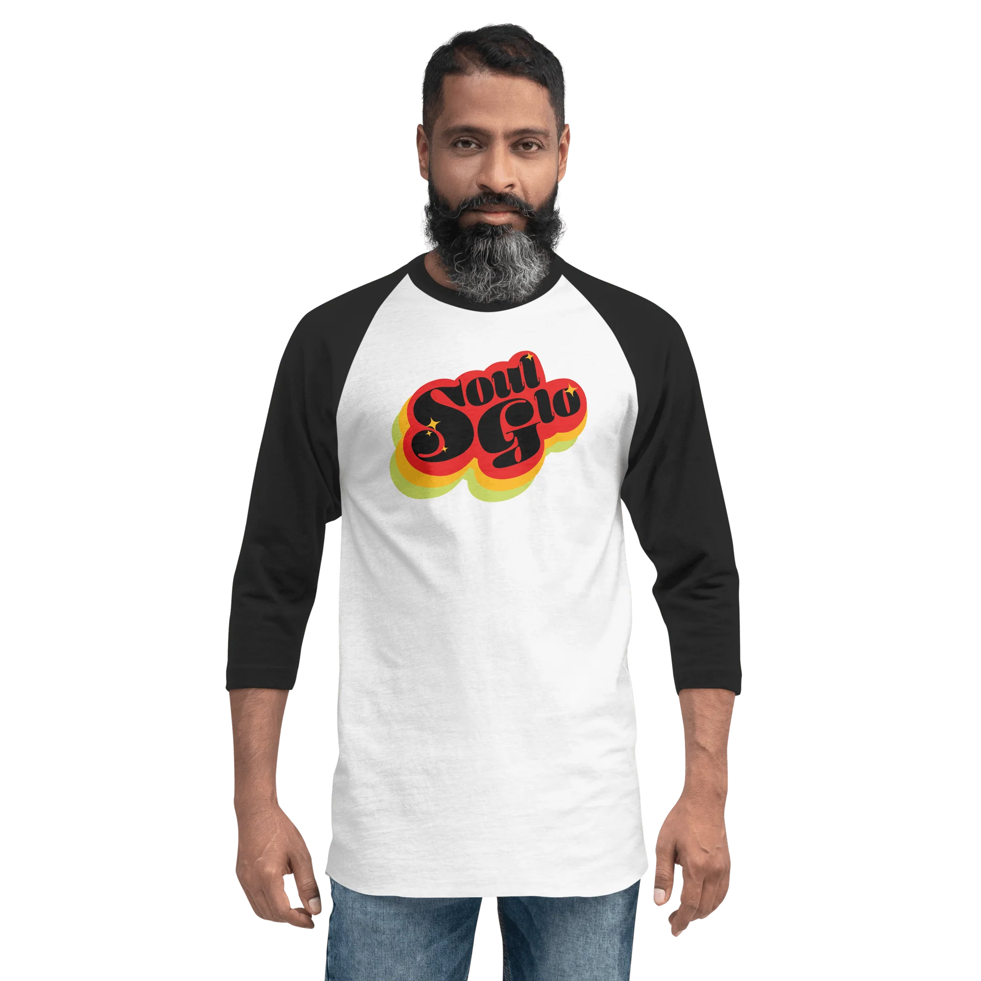 Coming To America Soul Glo Unisex 3/4 Sleeve Raglan Shirt - Image 2