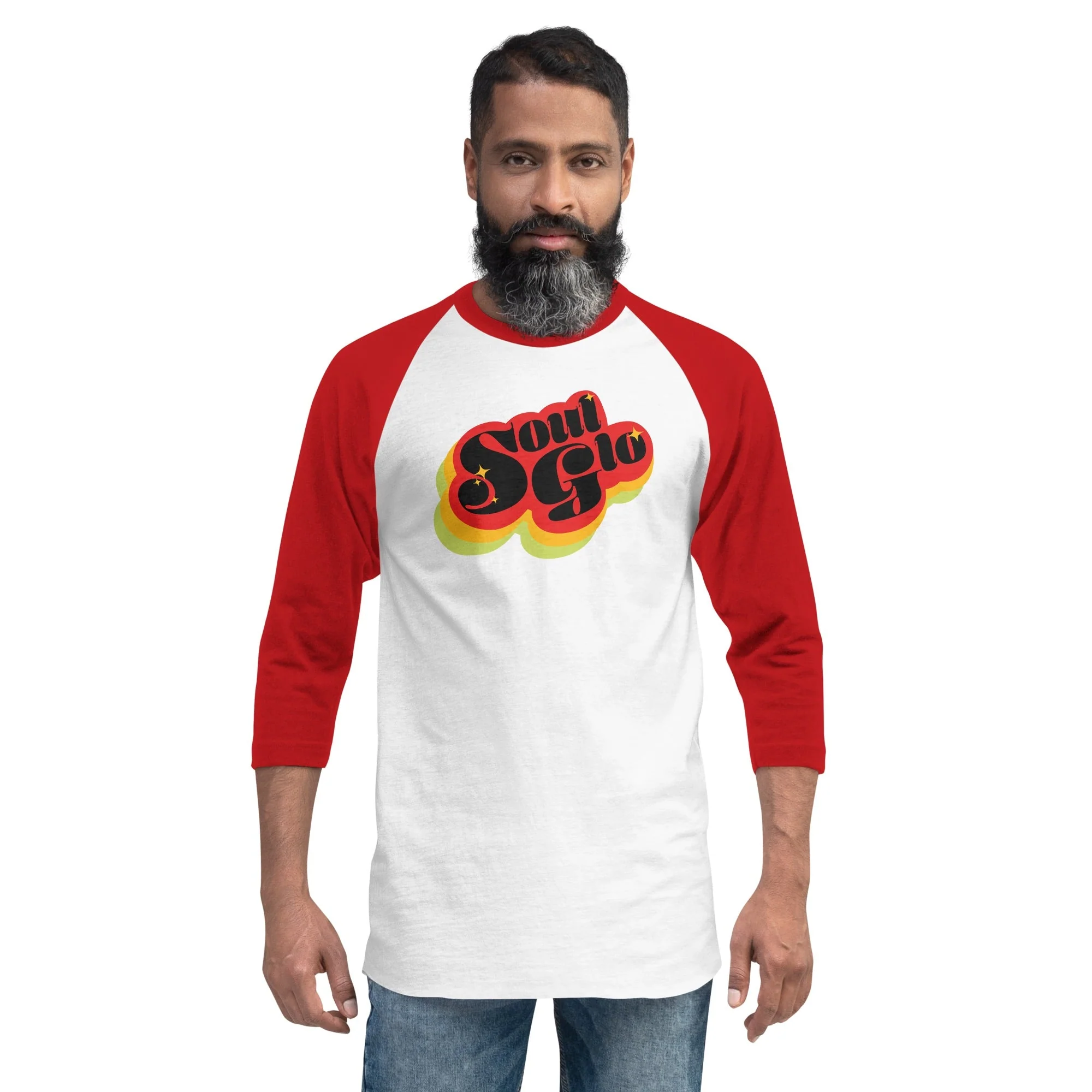 Coming To America Soul Glo Unisex 3/4 Sleeve Raglan Shirt - Image 6