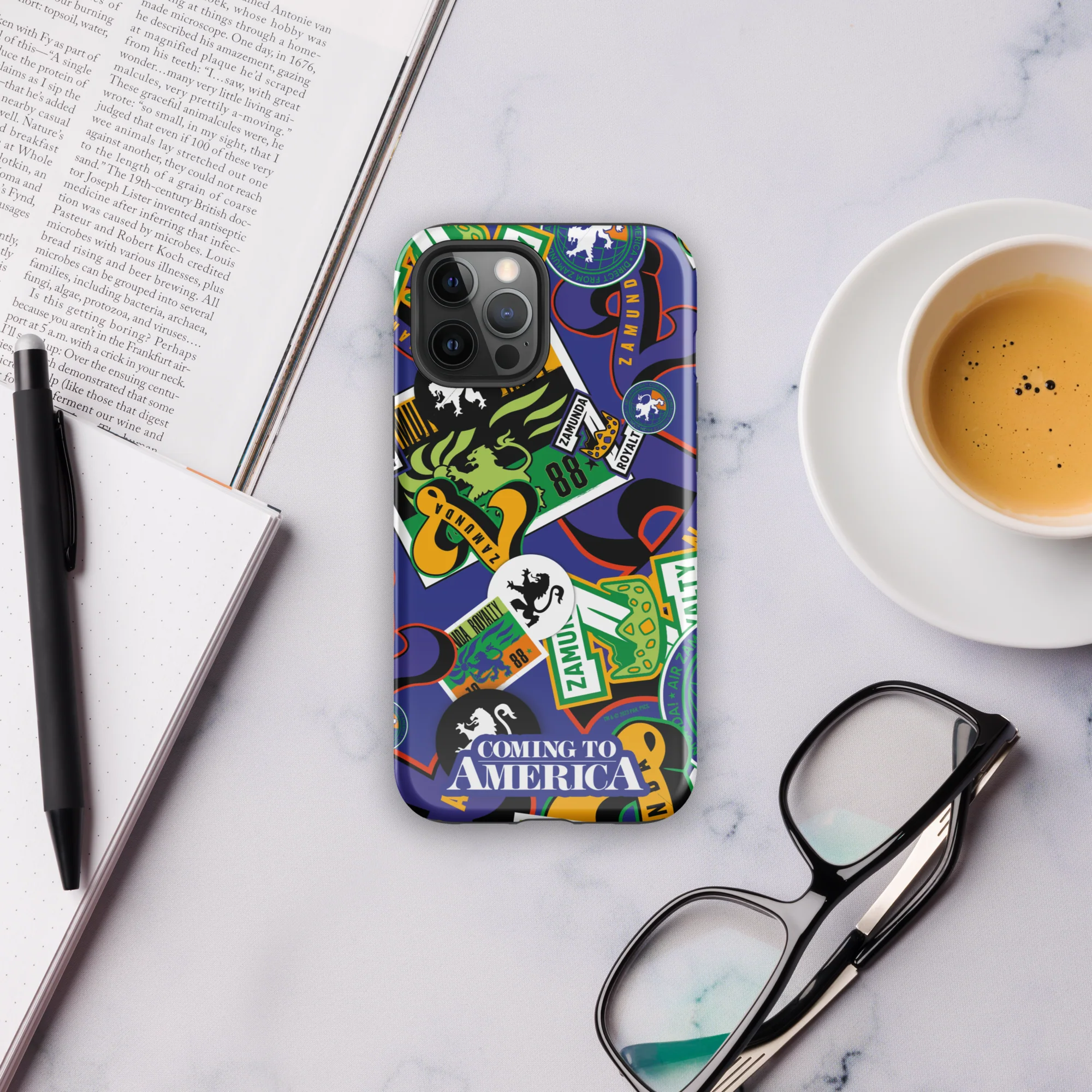 Coming To America Zamunda Pattern Tough Case for iPhone - Image 12