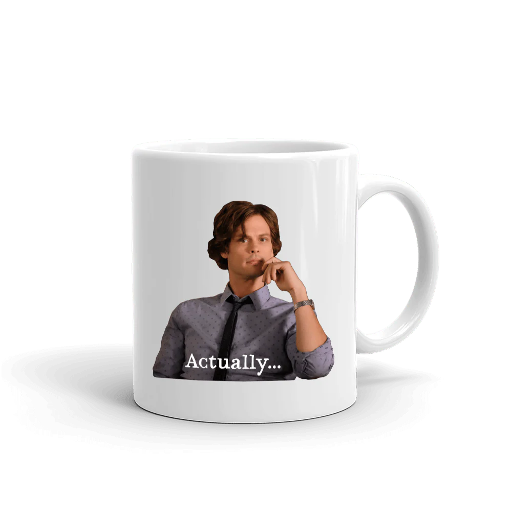 Criminal Minds Spencer Reid Actually... White Mug
