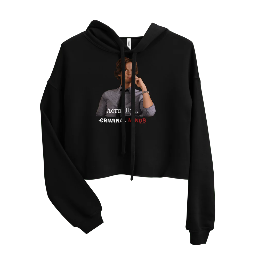 Criminal Minds Spencer Reid Actually... Women's Fleece Crop Hooded Sweatshirt