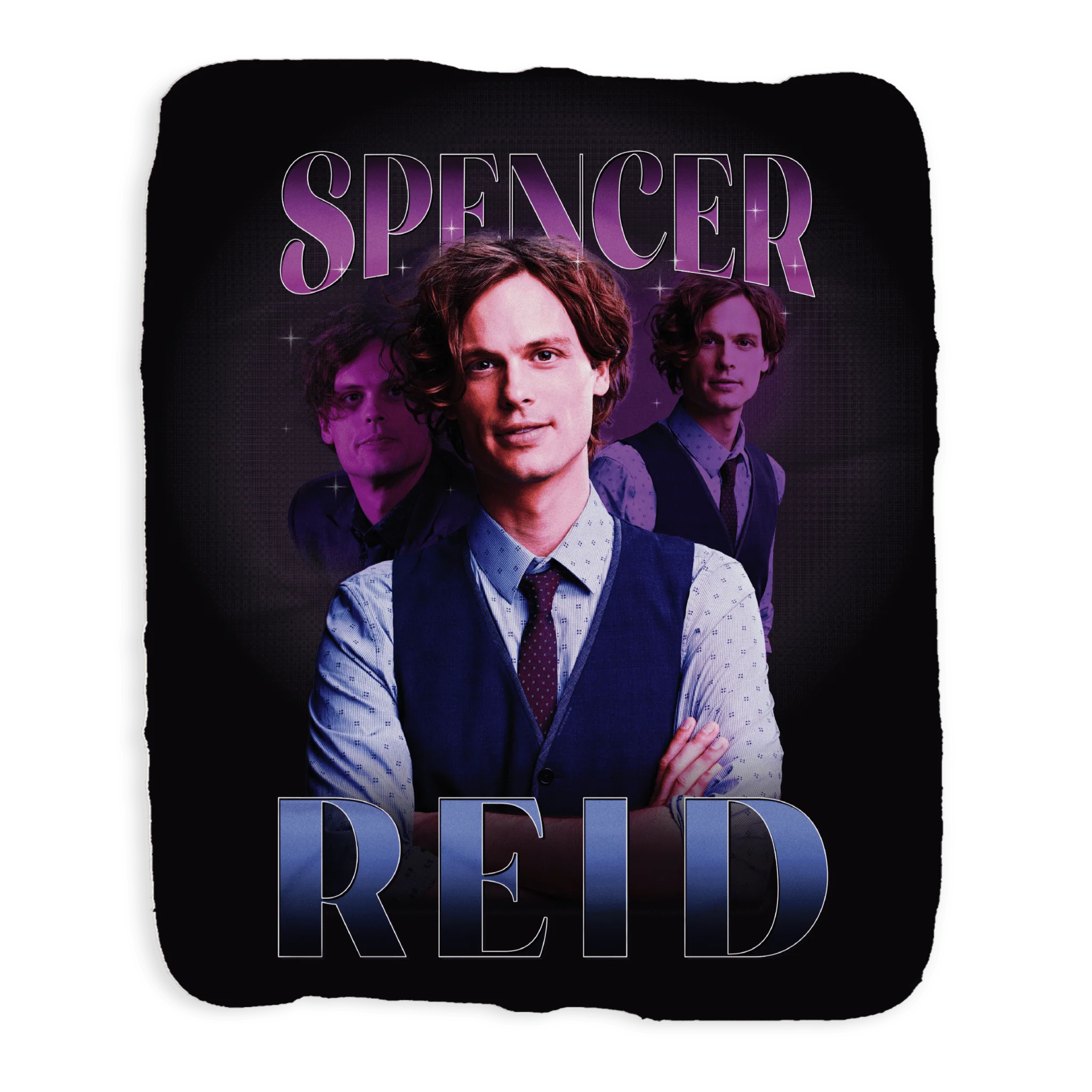 Criminal Minds Spencer Reid Heart Throb Sherpa Blanket