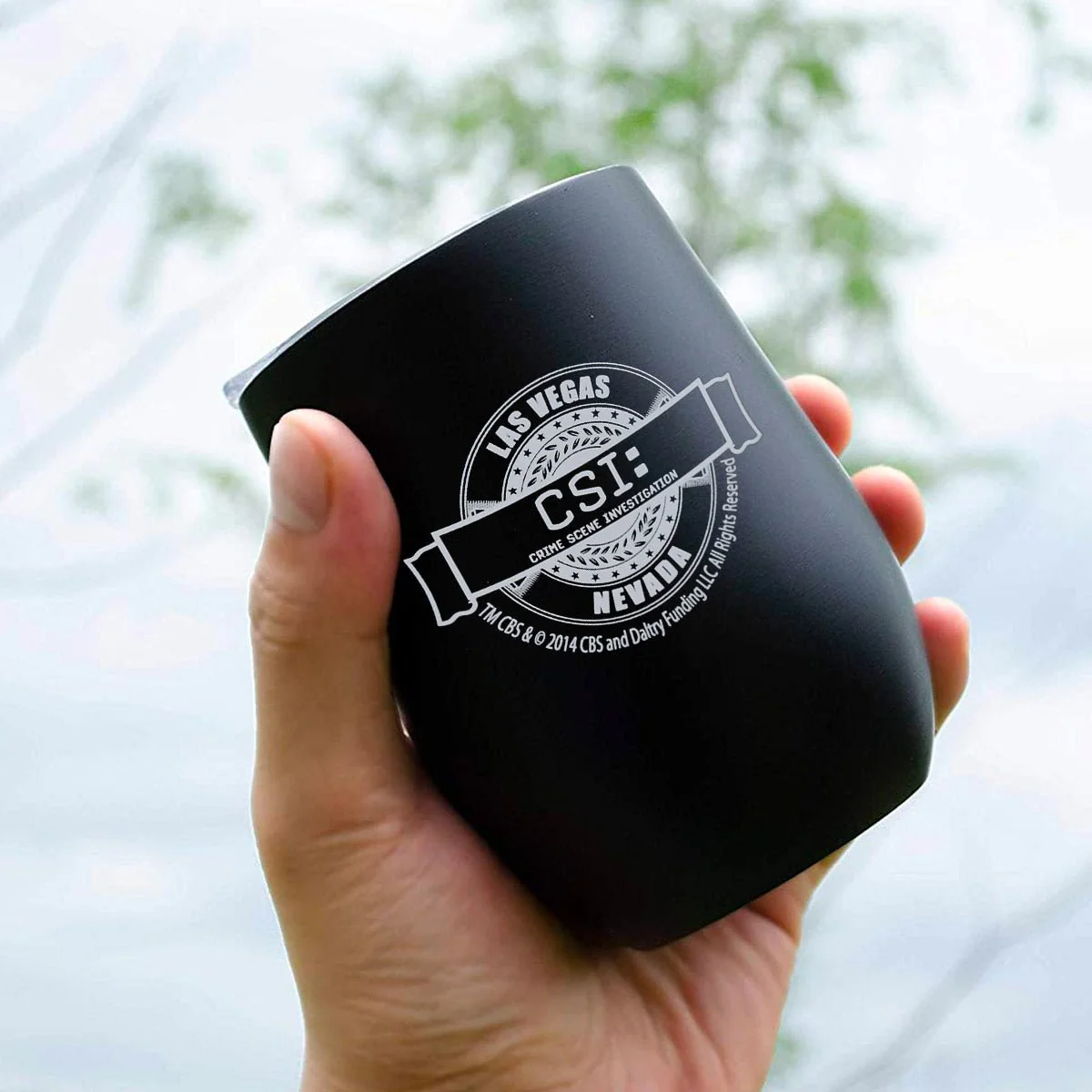 CSI: Crime Scene Investigation Logo Badge Wine Tumbler - Image 3